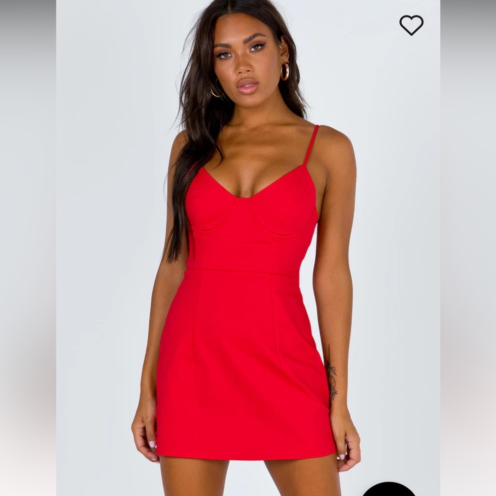 Princess Polly Novella Mini Dress Red